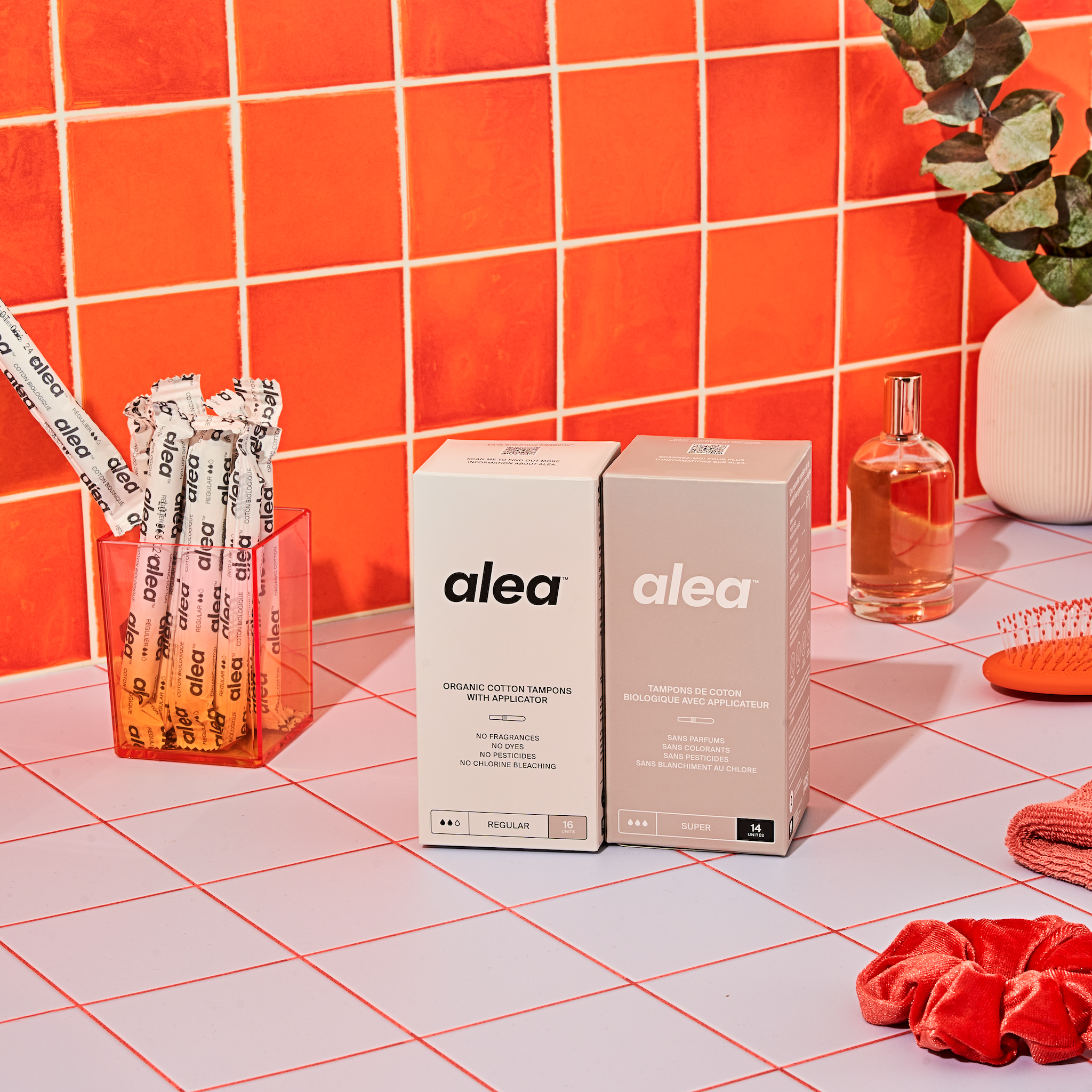 Alea Organic Cotton Tampons with Cardboard Applicator - Super